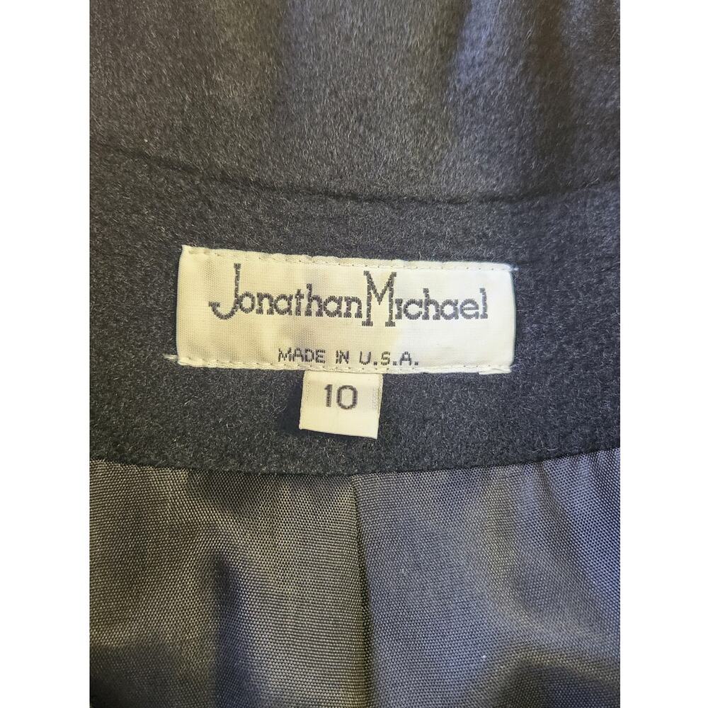 100% Camel Hair Vintage Jonathan Michael Long Black Belted Trench Coat Women 10 - Picture 7 of 10